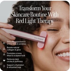 Solawave 4-in-1 Red Light Therapy Wand Facial Skincare Device w/ Charger